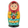 Матрешка "Традиционная с куклой" 5 мест, фотография 2. Интернет-магазин ЛАВКА ПОДАРКОВ