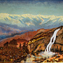 Картина янтарная "Водопад в горах" 60х80 см, фотография 2. Интернет-магазин ЛАВКА ПОДАРКОВ