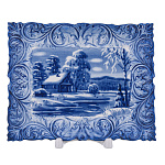 Тарелка декоративная "Зима". Гжель