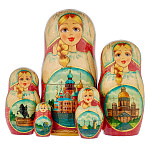 Матрешка "Санкт-Петербург. Спас на Крови"  5 мест