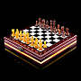 Шахматы в ларце с янтарными фигурами "Янтарный Кенигсберг", фотография 1. Интернет-магазин ЛАВКА ПОДАРКОВ