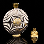 Фляга с позолотой и фианитами "Герб РФ". Златоуст