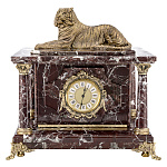 0063024 Нат камень Часы - Сейф "ТИГР" Мрамор под ЯШМУ