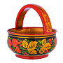 Конфетница-корзинка "Ягоды". Хохлома, фотография 2. Интернет-магазин ЛАВКА ПОДАРКОВ