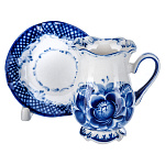 0069827 Гжель Кофейная пара "Тюльпан" Авт. Алехин С.С. в коб