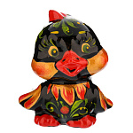 0052771 Хохлома Сувенир "ВОРОБЕЙ" h=7см  цвета в ассортименте 