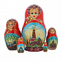 Матрешка "Храм Василия Блаженного" 5 мест, фотография 3. Интернет-магазин ЛАВКА ПОДАРКОВ