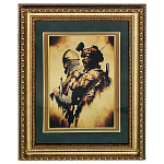 0068918 Картина на золоте "ZV" 46*35 синий паспарту багет BP3-NSв ПУ