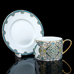 Чайная пара 300 мл "Ландыш майский". Форма Соло. ИФЗ