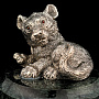 Бронзовая статуэтка "Тигренок" на каменной подставке, фотография 1. Интернет-магазин ЛАВКА ПОДАРКОВ
