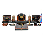 Настольный письменный набор из обсидиана "Классический"