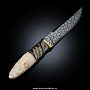 Нож сувенирный с рукоятью из кости "Кутх" на подставке, фотография 2. Интернет-магазин ЛАВКА ПОДАРКОВ