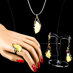 0025544/№1 Серебро 925 К-т серьги 5,92; кольцо 8,17