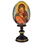 27327-Владимирская ЯЙЦО ПАСХАЛЬНОЕ "Владимирская БМ" на подставке 10*13см (22)