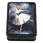 0076076 Художественная роспись Шкатулка  "БАЛЕТ " 9*11*3 см