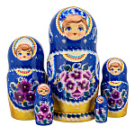 Матрешка "Цветы" 5 мест