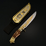 0049412 Златоуст Боровик большой "С" (кап, зол колп.) с накладкой на ножне NZK - 4588