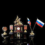 0057192 Нат камень Письменный набор Г.ПОБЕДОНОСЕЦ (квадр.)