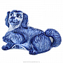 Скульптура "Собака найденыш". Гжель, фотография 1. Интернет-магазин ЛАВКА ПОДАРКОВ