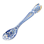 152061/Зол Гжель Ложка Чайная "Утро" в золоте, Авт. Алехин С.С.