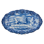 Тарелка декоративная "Зимний пейзаж". Гжель