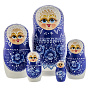 Матрешка "Зимние узоры" 5 мест, фотография 1. Интернет-магазин ЛАВКА ПОДАРКОВ