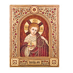Икона из бересты "Спаситель Мира" 46,5х36,5 см