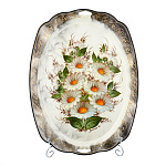 Поднос сувенирный с ручной росписью "Цветы" 45х35 см