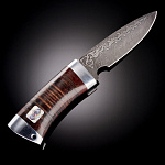 0049658 Златоуст Нож разделочный Гепард (кожа) алюм дамаск