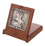 Икона настольная "Георгий Победоносец". Гальванопластика 7х7 см