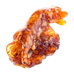 0072468 Янтарь Скульптура Тигр денежный 9*6*6 см светл