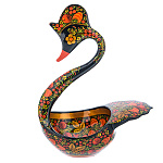 9384/29*21см  Хохлома Братина "Лебедь" без ковшей