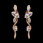 Серьги с фианитовыми вставками 12,52 гр. Серебро 925*