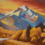 Картина янтарная "Одинокая гора" 40х60 см, фотография 4. Интернет-магазин ЛАВКА ПОДАРКОВ