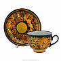 Чайный сервиз на 6 персон "Цветы". Хохлома, фотография 5. Интернет-магазин ЛАВКА ПОДАРКОВ