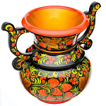 0040640/16*13см-ручки Хохлома ВАЗА с ручками 16*13см в ассортименте