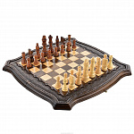 Шахматы-нарды из дерева резные (в ассортименте)