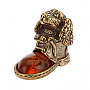 Сувенир с янтарем "Щенок в ботинке", фотография 3. Интернет-магазин ЛАВКА ПОДАРКОВ