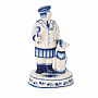 Статуэтка "Дежурная по станции". Гжель, фотография 1. Интернет-магазин ЛАВКА ПОДАРКОВ