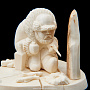 Скульптура из кости "Рыбак", фотография 4. Интернет-магазин ЛАВКА ПОДАРКОВ