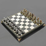 0017259/1851 доска Златоуст ДОСКА ШАХМАТНАЯ шахматы (украшенная) 41*41см