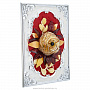 Настольное янтарное панно "Открытка с цветами" 21х15 см, фотография 2. Интернет-магазин ЛАВКА ПОДАРКОВ