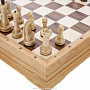 Шахматный ларец с деревянными фигурами 33х33 см, фотография 3. Интернет-магазин ЛАВКА ПОДАРКОВ