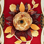 Настольное янтарное панно "Открытка с цветами" 21х17 см, фотография 3. Интернет-магазин ЛАВКА ПОДАРКОВ