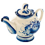 Чайник "Малыш". Гжель, фотография 2. Интернет-магазин ЛАВКА ПОДАРКОВ