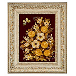 Картина янтарная "Цветы" 30х40 см