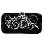 Косметичка "Листопад". Черная с серебряной вышивкой, фотография 1. Интернет-магазин ЛАВКА ПОДАРКОВ