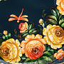 Поднос с авторской росписью "Цветы" 38х31 см, фотография 2. Интернет-магазин ЛАВКА ПОДАРКОВ
