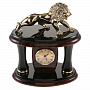 Часы настольные из обсидиана и бронзы "Лев", фотография 2. Интернет-магазин ЛАВКА ПОДАРКОВ