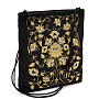 Сумка "Флора". Черная с вышивкой, фотография 7. Интернет-магазин ЛАВКА ПОДАРКОВ